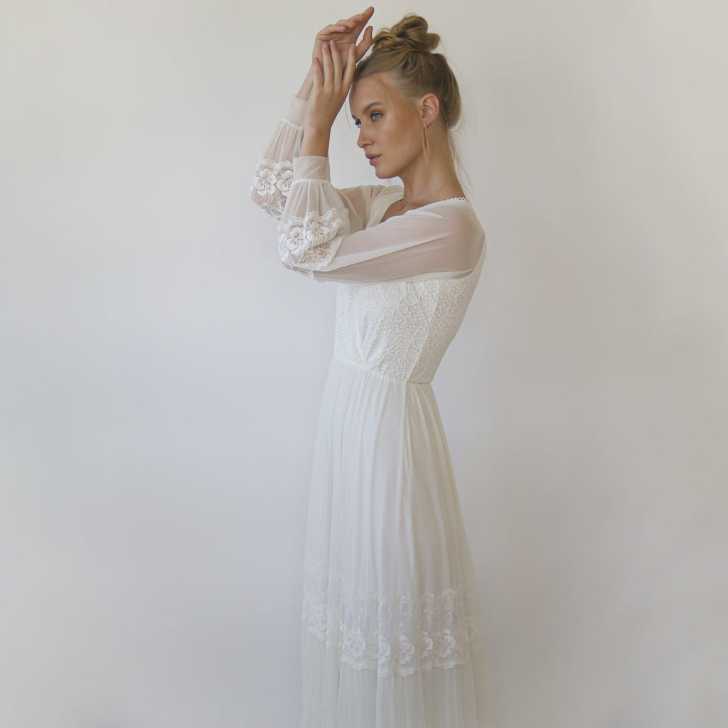 Dress With Chiffon Sleeves #1352