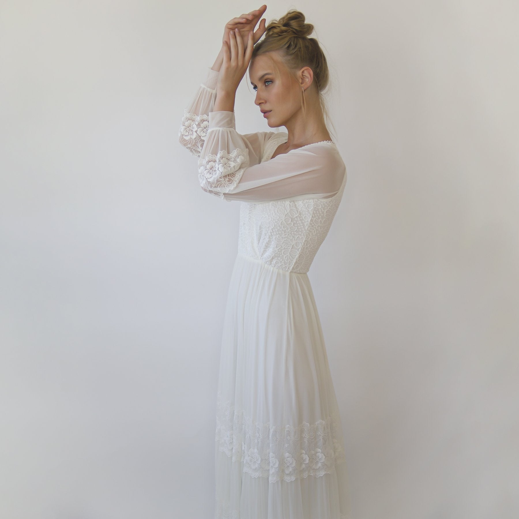 Dress With Chiffon Sleeves #1352