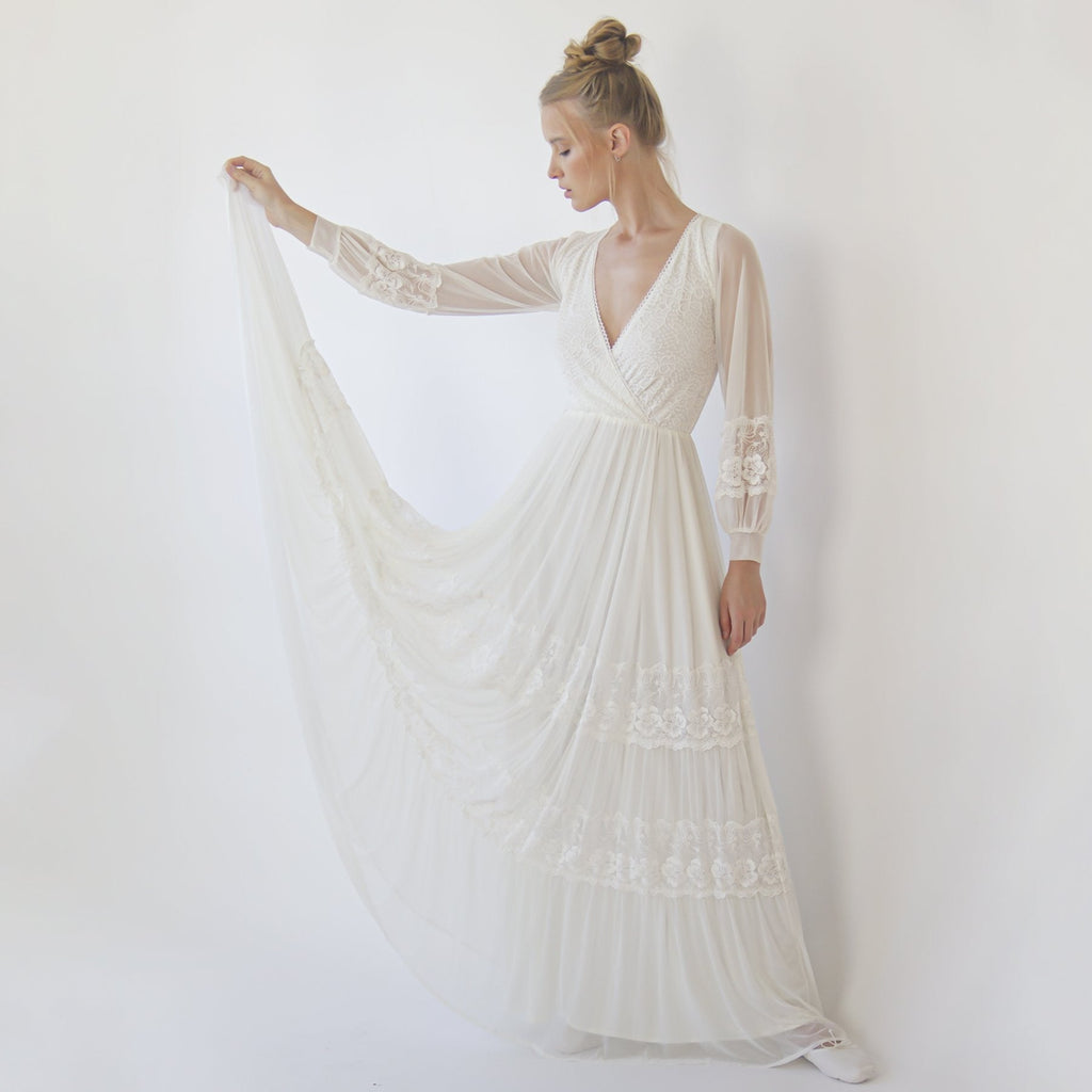 Dress With Chiffon Sleeves #1352