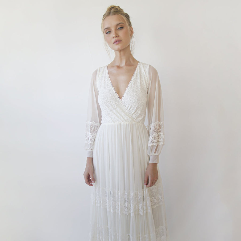 Dress With Chiffon Sleeves #1352