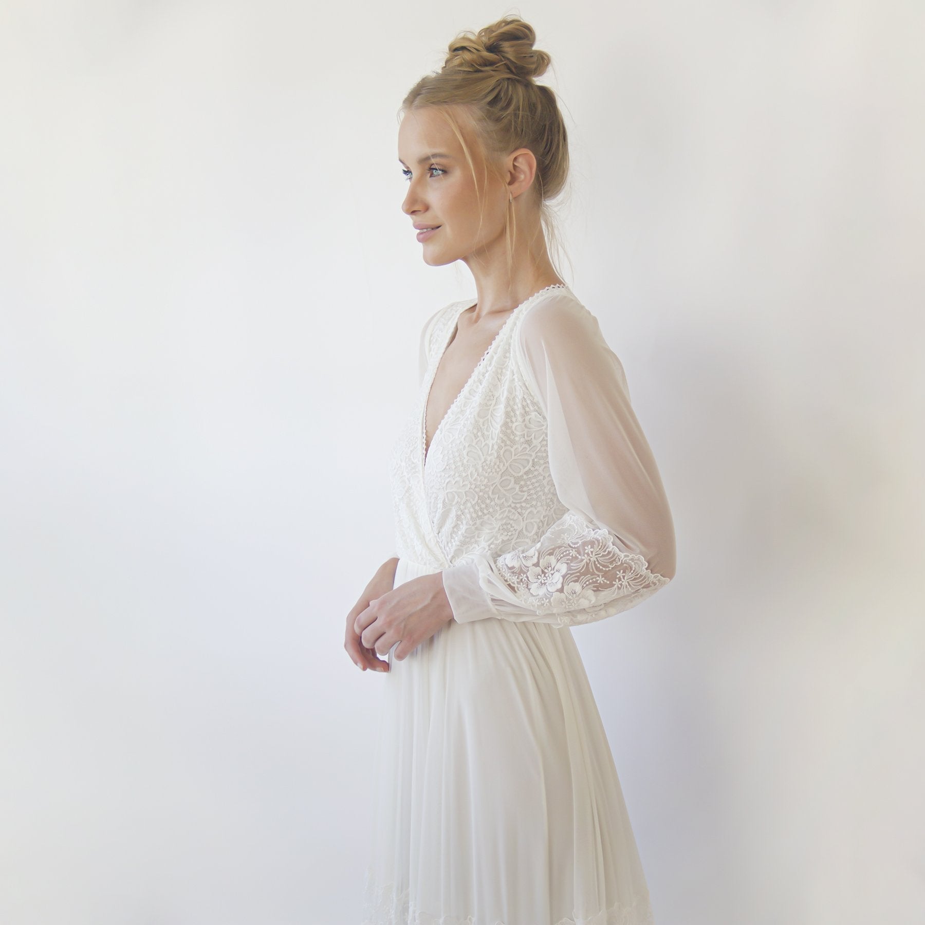 Dress With Chiffon Sleeves #1352