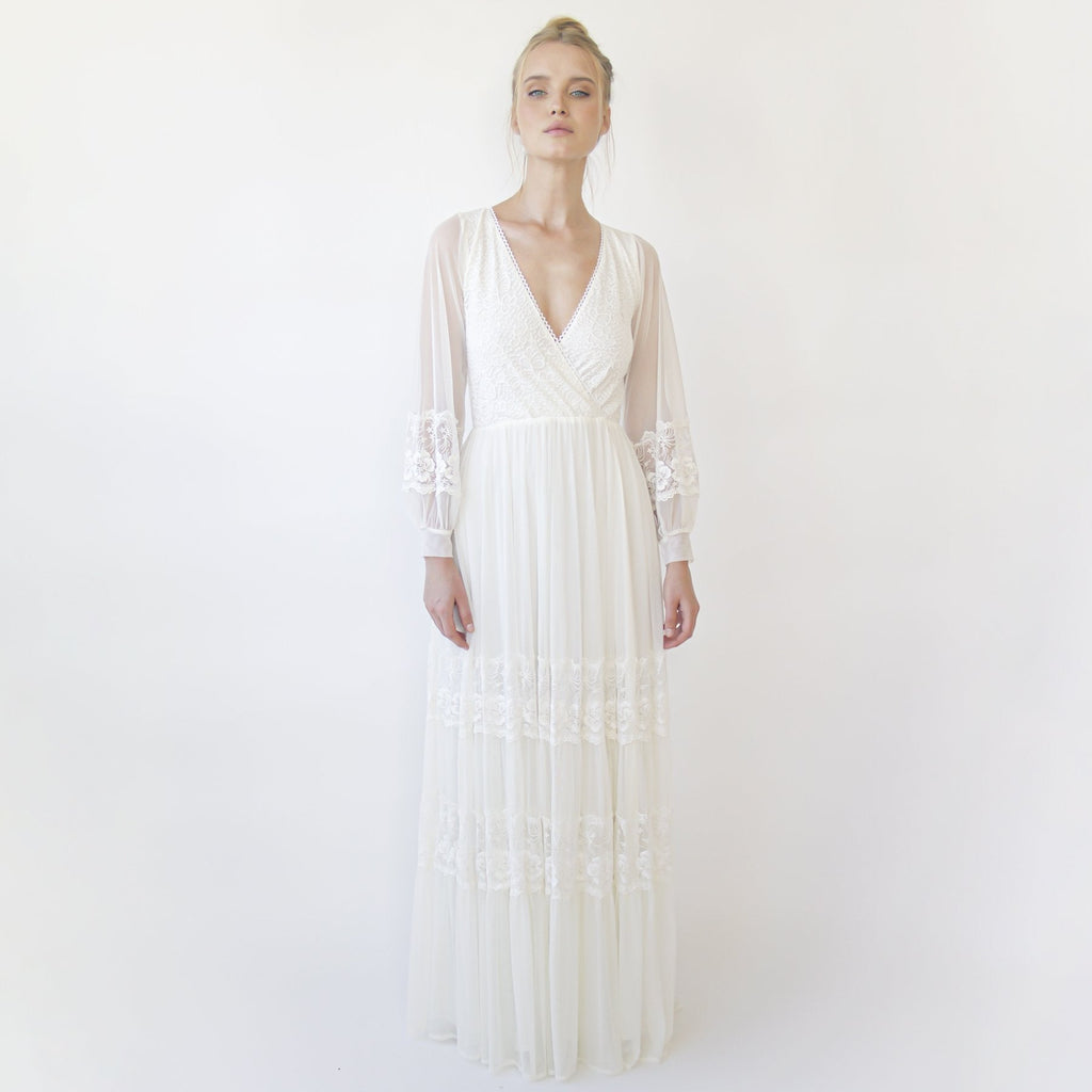 Dress With Chiffon Sleeves #1352
