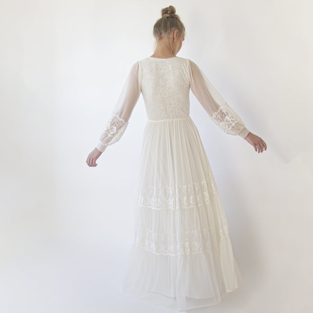 Dress With Chiffon Sleeves #1352