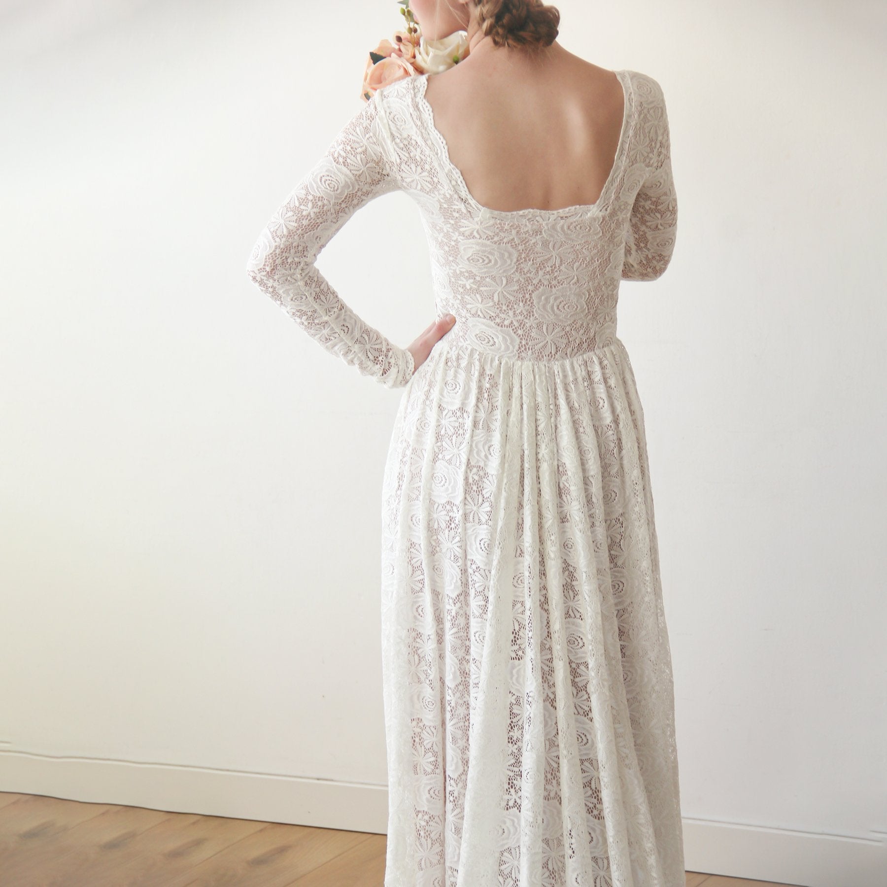 Square Neckline Dress #1259