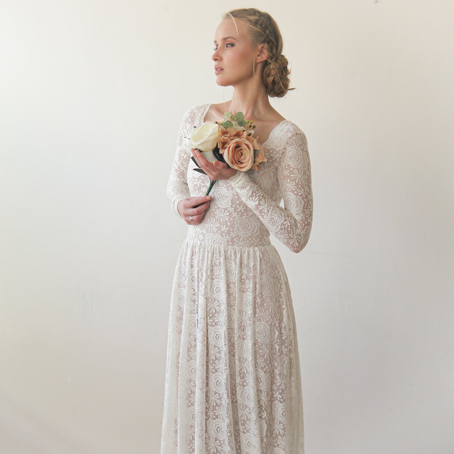 Square Neckline Dress #1259