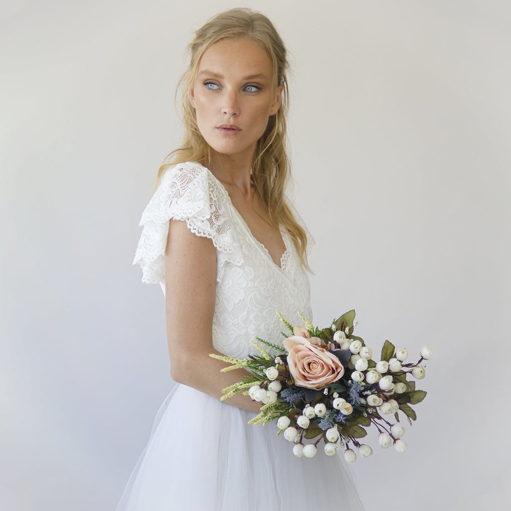 Fairy Blush Drap Dress #1293